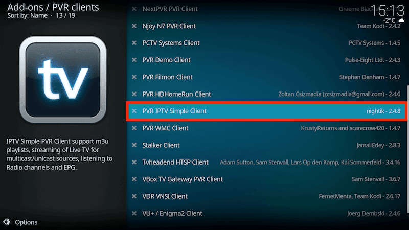 IPTV at Kodi