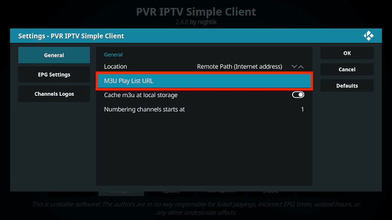 IPTV at Kodi